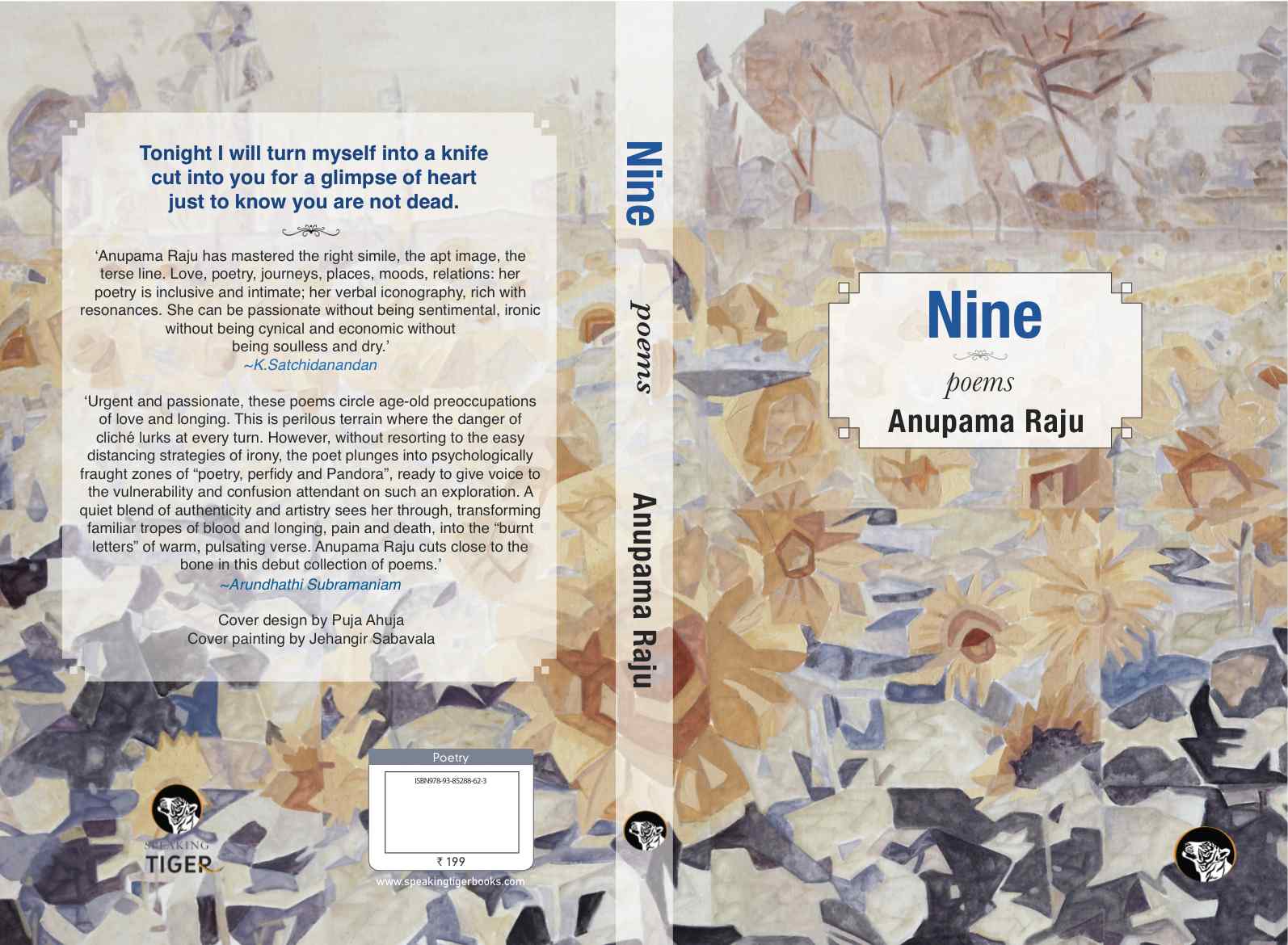 Nine, a book of poems by Anupama Raju, Speaking Tiger Books. Published in 2015.